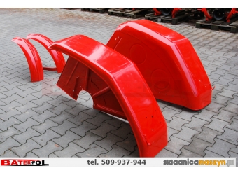 Zestaw błotników metalowych lakierowanych kolor czerwony RAL2002 
